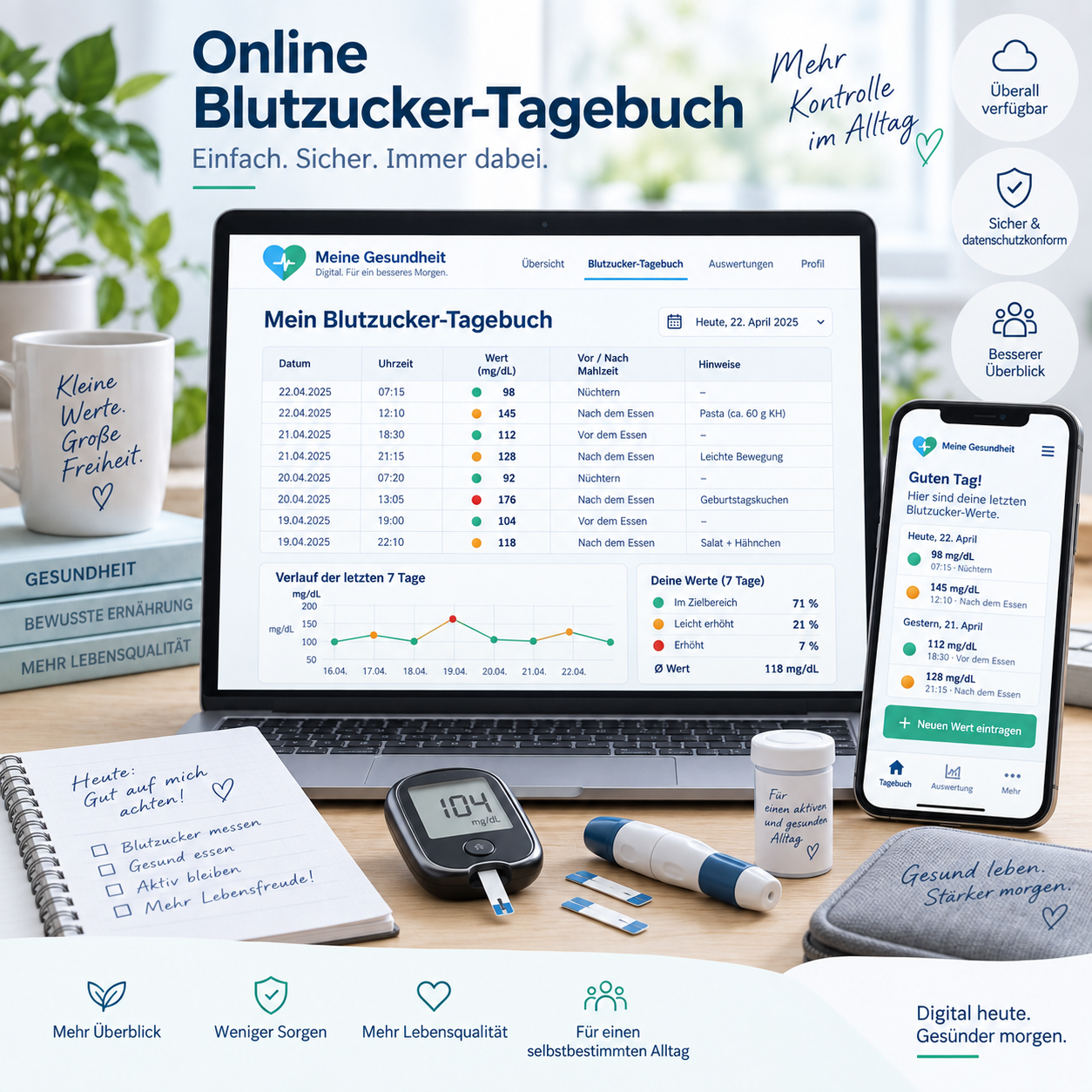 Online Blutzucker-Tagebuch