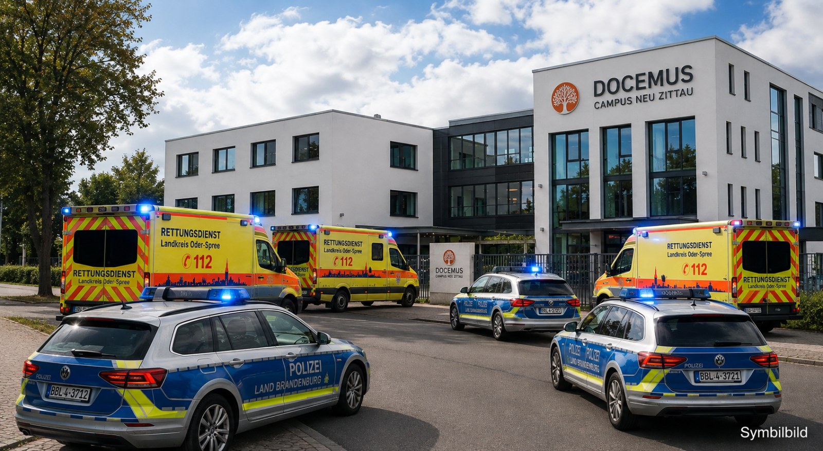 Zwei Tote nach Gewalttat am Docemus-Campus in Gosen-Neu Zittau